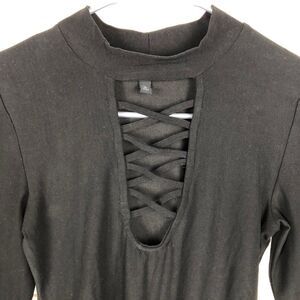 Black Low Cut Bodysuit